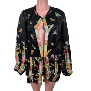 Vintage Silk Butterfly embroidered Jacket J. Gerard Design Studio avant garde